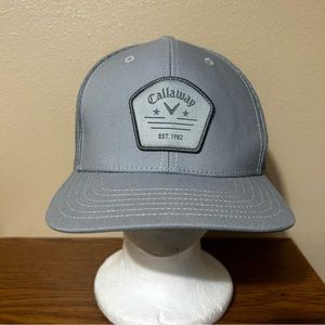 Callaway Mens Adjustable CG Trucker Cap Warm Gray Snapback Golf Hat